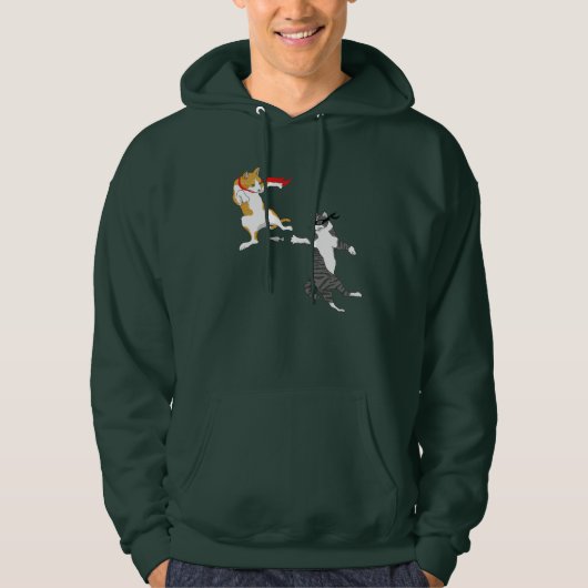 Veste À Capuche Combat de chats (Devant)