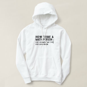 Veste À Capuche Comment être une personne mathématique - Professeu