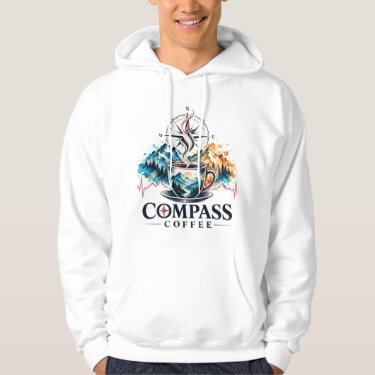 Veste À Capuche Compass Coffee Mountain Adventure Sweatshirt à cap (Devant)