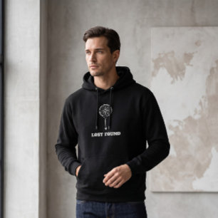 Veste À Capuche Compass Dark Academia perdu trouvé Streetwear noir