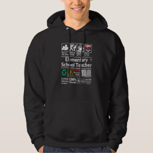 Veste À Capuche Compétences d'enseignant de l'école élémentaire Co