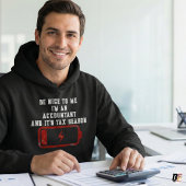 Veste À Capuche Comptable Drôle Saison Fiscale Batterie Faible Nom