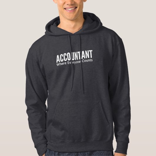 Veste À Capuche Comptable Où Tout Le Monde Compte (Devant)