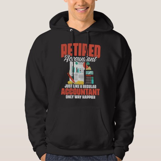 Veste À Capuche Comptable retraité retraité retraité retraite (Devant)