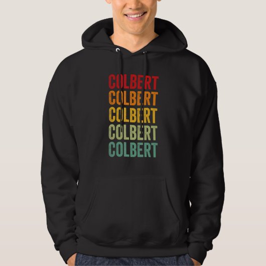 Veste À Capuche Comté de Colbert Alabama Conception de texte arc-e (Devant)