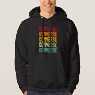 Veste À Capuche Comté de Converse Wyoming Texte Arc-en-ciel