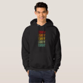 Veste À Capuche Comté de Curry Oregon Texte Arc-en-ciel (Devant entier)