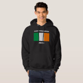Veste À Capuche Comté de Roscommon, Irlande, drapeau irlandais (Devant entier)