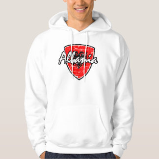 Veste À Capuche Conception affligée par drapeau albanais