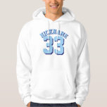 Veste À Capuche Conception blanche et bleue du Jersey de sports<br><div class="desc">Conception blanche et bleue du Jersey de sports des adultes | • Sweatshirt à capuchon du Jersey des hommes</div>