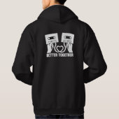 Veste À Capuche Conception Cœur Cassette Rétro Meilleur Ensemble (Dos)