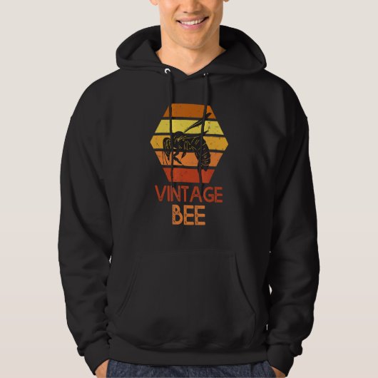 Veste À Capuche Conception d'abeilles vintages Apiculture (Devant)
