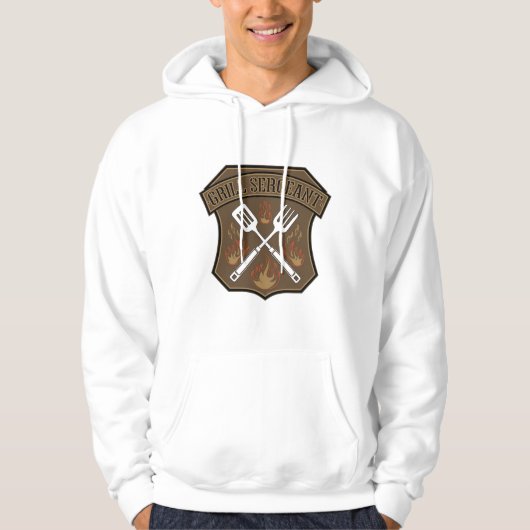 Veste À Capuche Conception de badge de sergent de grill avec spatu (Devant)