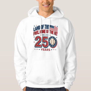 Veste À Capuche Conception de baseball USA Terre de liberté 250 an