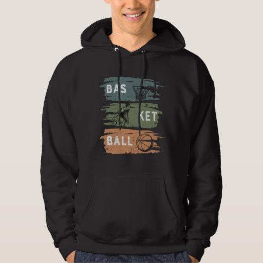 Veste À Capuche Conception de basket cool avec 3 couleurs (Devant)