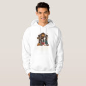 Veste À Capuche Conception de bibliothèque de squelette d'Hallowee (Devant entier)