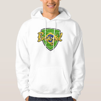 Veste À Capuche Conception de bouclier du football du Brésil