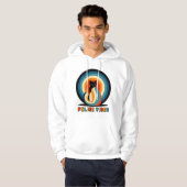 Veste À Capuche Conception de chat rétro Vibes Félin (Devant entier)