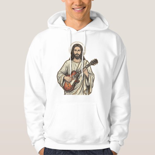 Veste À Capuche Conception de chemise de gravure de guitariste sac (Devant)