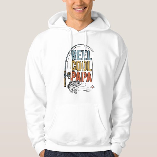 Veste À Capuche Conception de chemise de pêche Reel Cool Papa_1 (Devant)