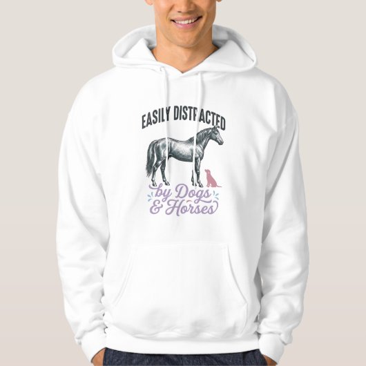 Veste À Capuche Conception de chemise facilement distrait par les (Devant)