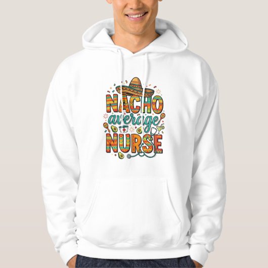 Veste À Capuche Conception de chemise vectorielle Nacho Average Nu (Devant)