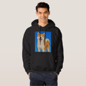 Veste À Capuche Conception de chien Akita heureux (Devant entier)