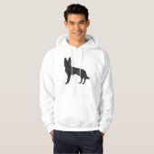 Veste À Capuche Conception de chien de dessin animé mignon Berger (Devant entier)
