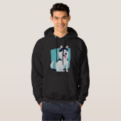 Veste À Capuche Conception de Chien Husky Cute (Devant entier)
