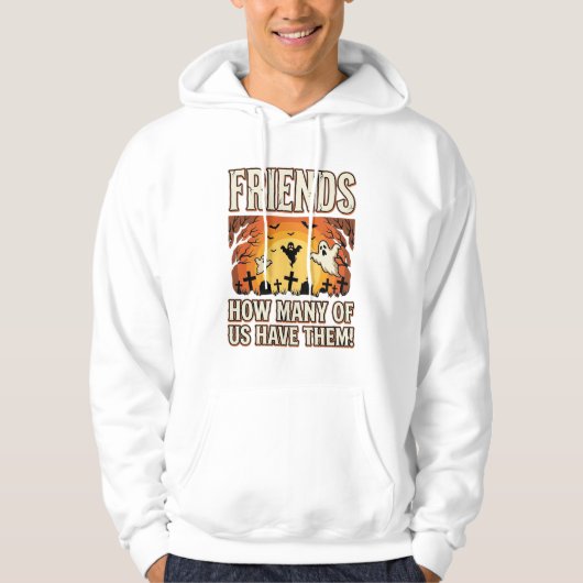 Veste À Capuche Conception de cimetière de fantômes Halloween Frie (Devant)