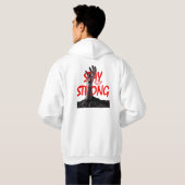 Veste À Capuche Conception de citation motivationnelle Reste Fort (Dos entier)