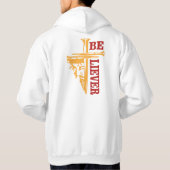 Veste À Capuche Conception de clou de croix de Jésus – Puissant Ch (Dos)