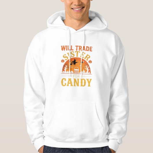 Veste À Capuche Conception de commerce de sœur de Candy Halloween_ (Devant)