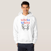 Veste À Capuche Conception de contour de gros et petit crabe (Devant entier)