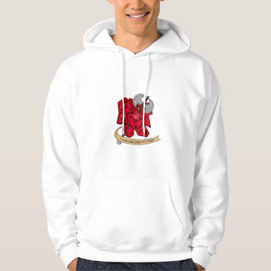 Veste À Capuche Conception de dés barbares (Devant)