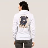 Veste À Capuche Conception de dessin animé de chiot Pitbull mignon (Dos entier)