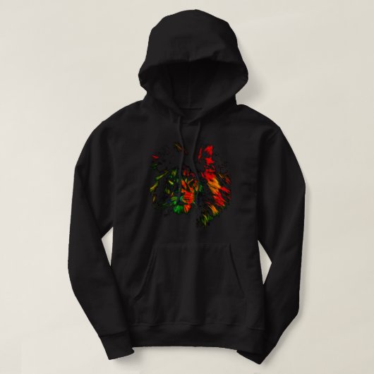 Veste À Capuche Conception de face de lion Rasta (Design devant)