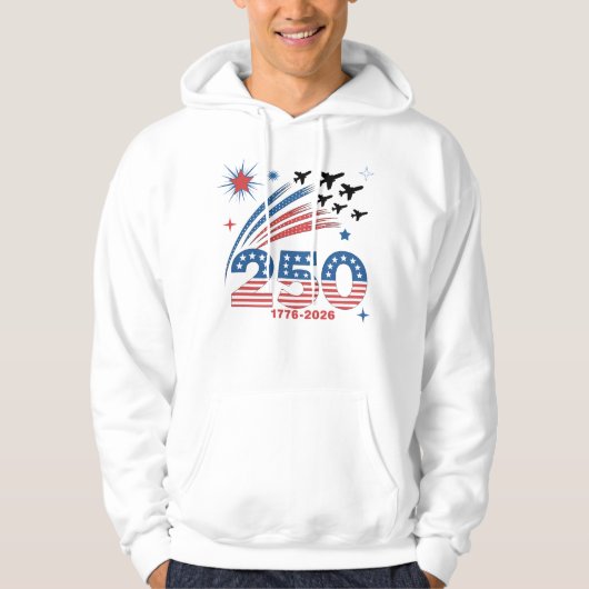 Veste À Capuche Conception de la célébration de 250 ans de liberté (Devant)