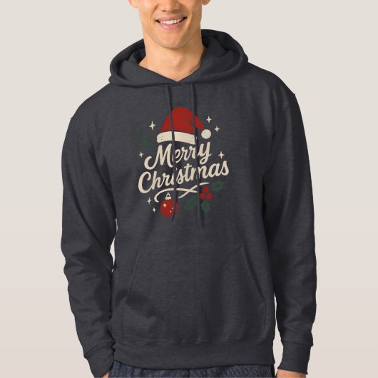 Veste À Capuche Conception de la lettre de Noël fantaisiste (Devant)