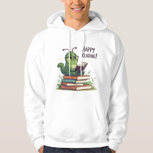 Veste À Capuche Conception de lecture de vers de livre (Devant)
