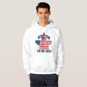 Veste À Capuche Conception de l'étoile du jour de l'indépendance (Devant entier)