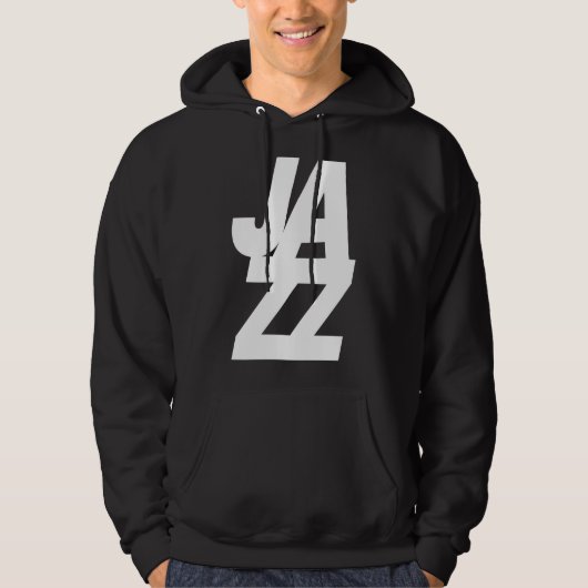 Veste À Capuche conception de logo de musique jazz gras (Devant)