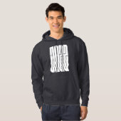 Veste À Capuche Conception de logo jazz ondulé gras (Devant entier)