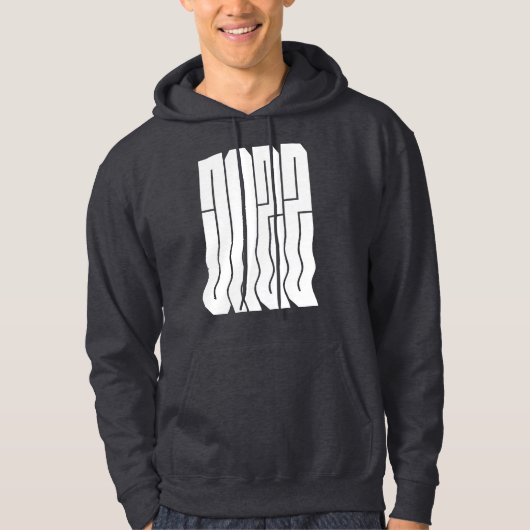 Veste À Capuche Conception de logo jazz ondulé gras (Devant)