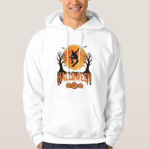 Veste À Capuche Conception de Lune de Skateboard Halloween Hallowe