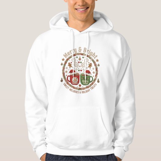 Veste À Capuche Conception de mug de Noël pour chocolat chaud Merr (Devant)