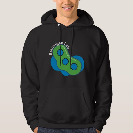 Veste À Capuche Conception de nanoparticules (fond sombre) (Devant)