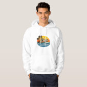 Veste À Capuche Conception de nom de Papa Retro Sunset (Devant entier)