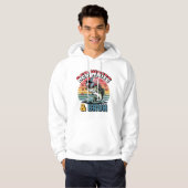 Veste À Capuche Conception de pêche de basse patriotique (Devant entier)