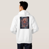 Veste À Capuche Conception de rêve floral et koi (Dos entier)